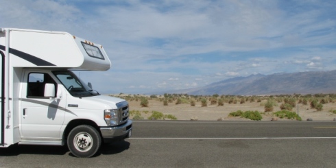 Devils Cornfield, Death Valley, Californien, rejser, autocamper