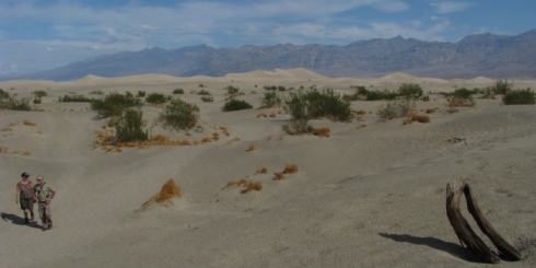 Mesquite Flat Sand Dunes, Death Valley, Californien, rejser, autocamper