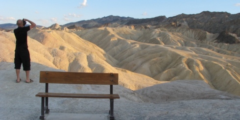 Zabriskie Point i Death Valley, Californien, rejser, autocamper, motorhome