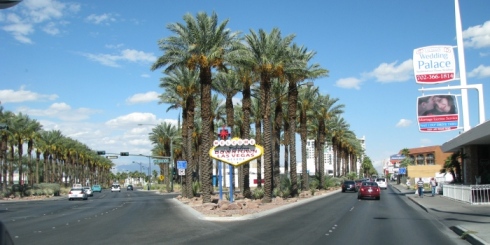 Rejser til Las Vegas, USA - Las Vegas skiltet