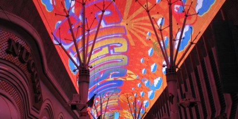 Rejser til Las Vegas, USA - Fremont Street - Neon lysshow