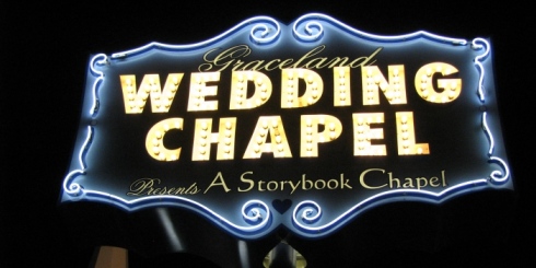 Rejser til Las Vegas, USA - Wedding skilt Graceland